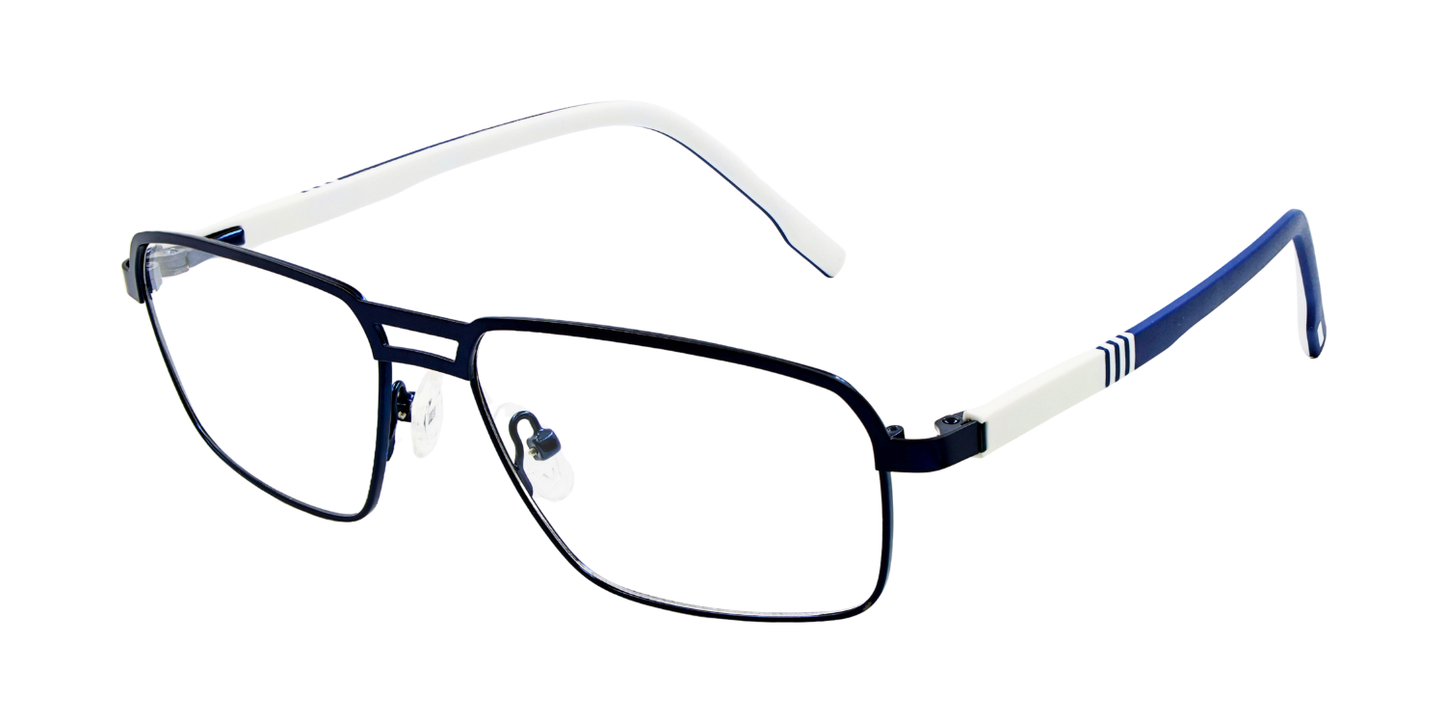 Full Rim Double Bridge Rectangle Classic Eyeglasses
