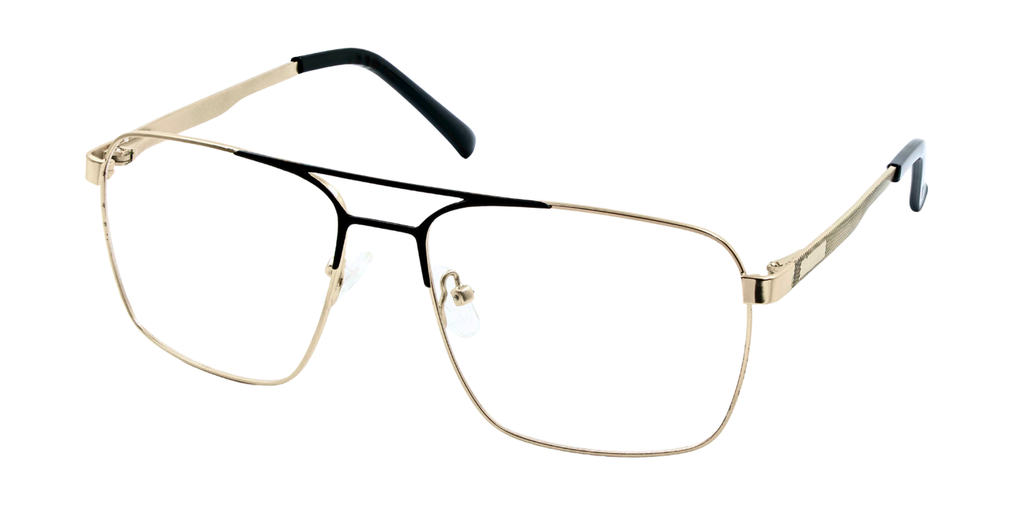 Full Rim Double Bridge Rectangle Classic Eyeglasses