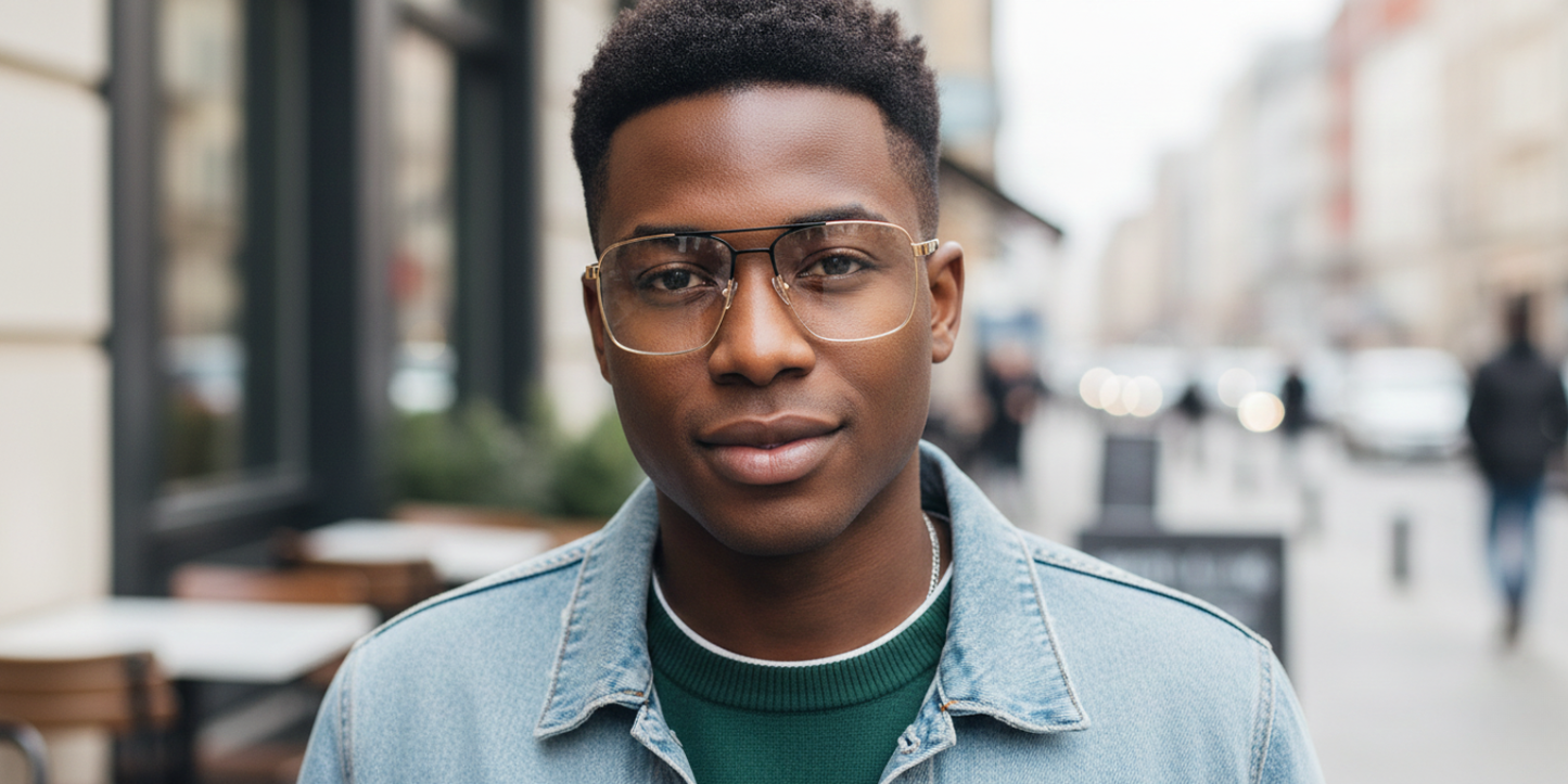 Full Rim Double Bridge Rectangle Classic Eyeglasses