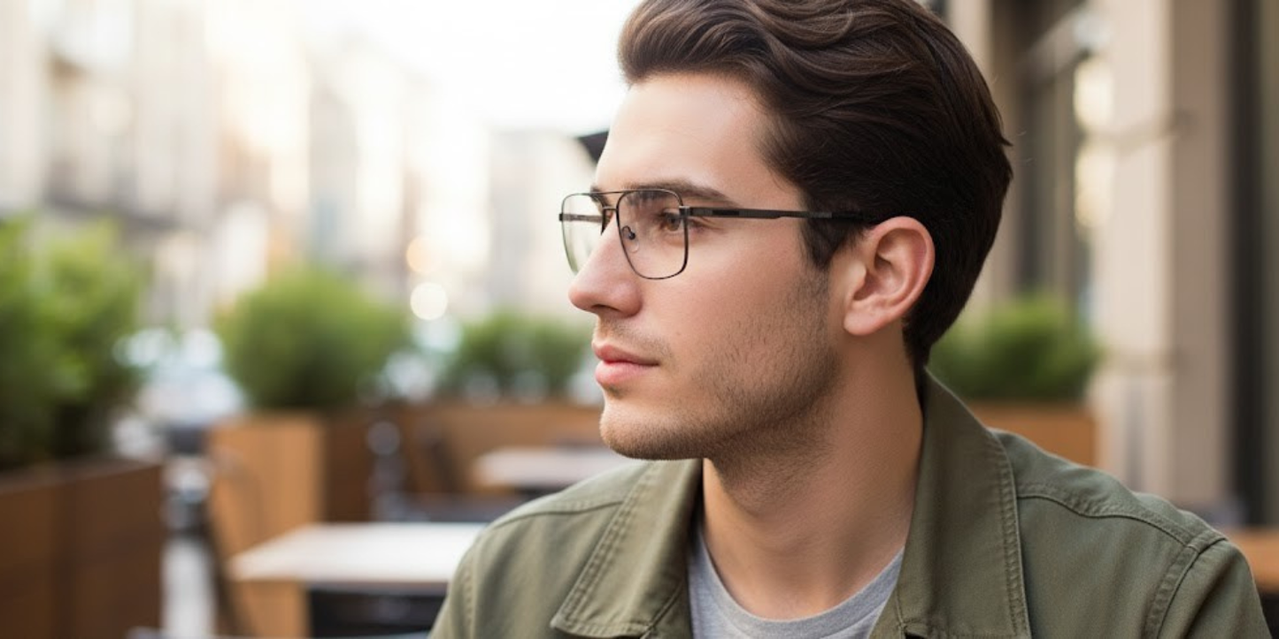 Full Rim Double Bridge Rectangle Classic Eyeglasses