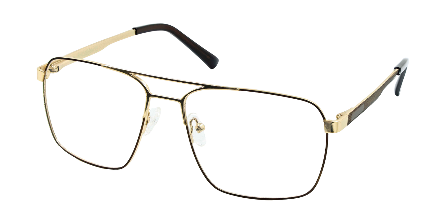 Full Rim Double Bridge Rectangle Classic Eyeglasses