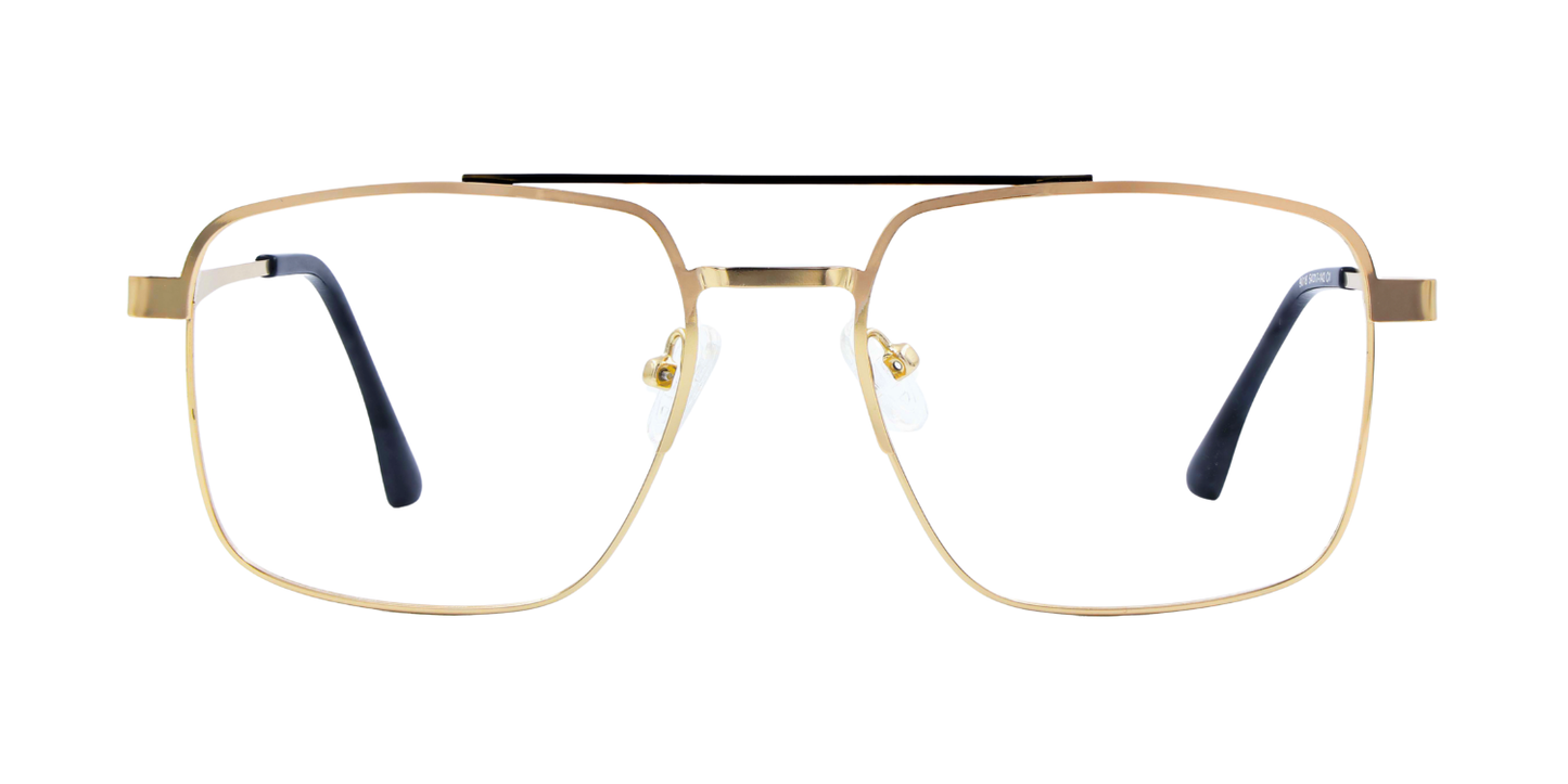 Full Rim Double Bridge Square Classic Eyeglasses