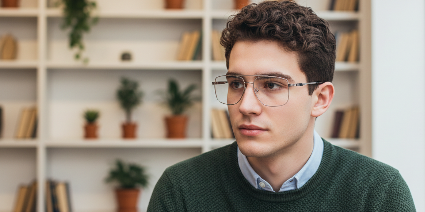 Full Rim Double Bridge Square Classic Eyeglasses