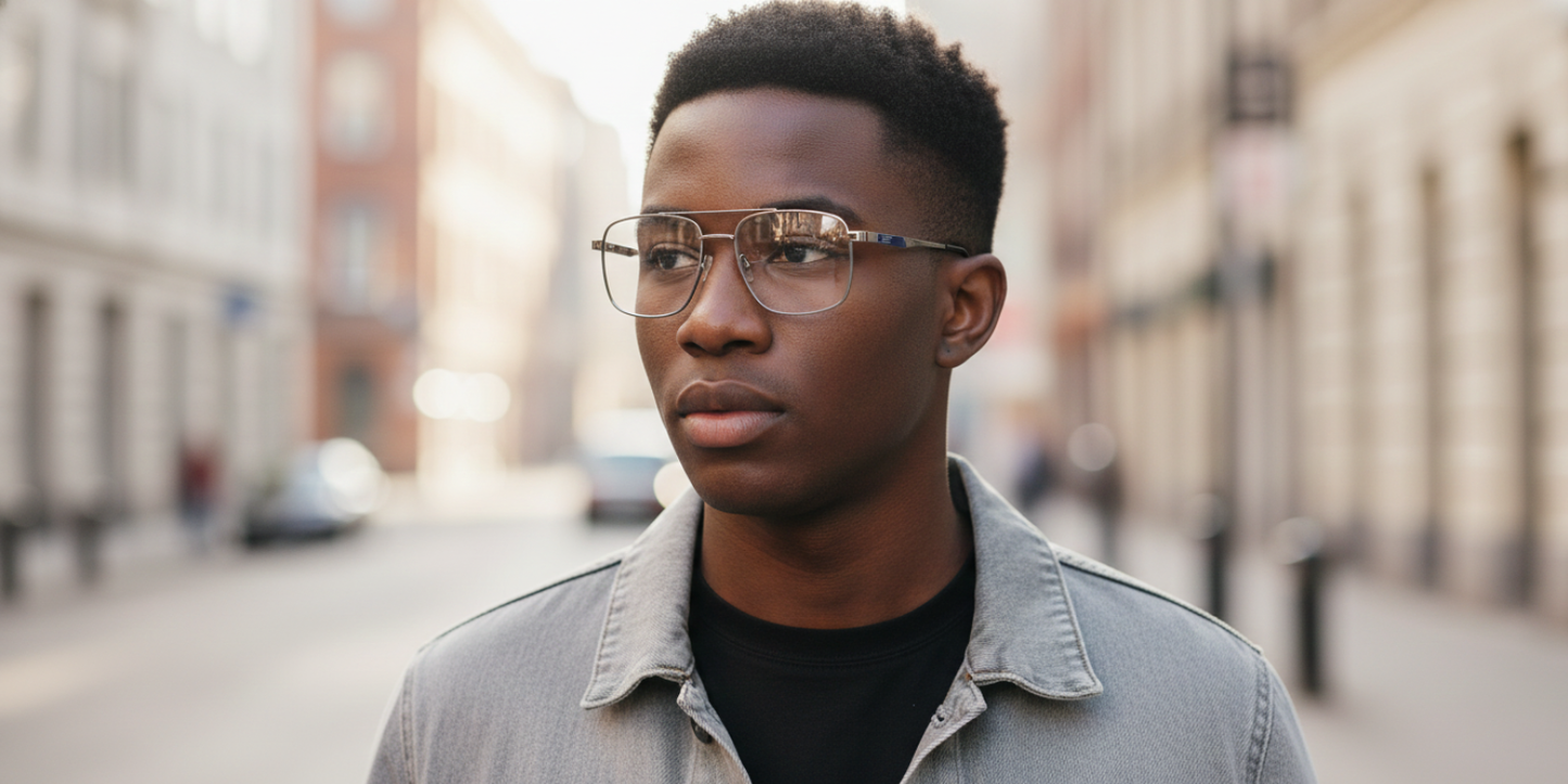 Full Rim Double Bridge Square Classic Eyeglasses