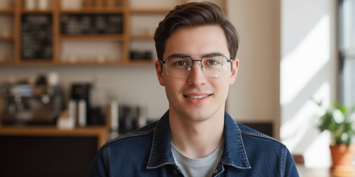 Full Rim Double Bridge Square Classic Eyeglasses