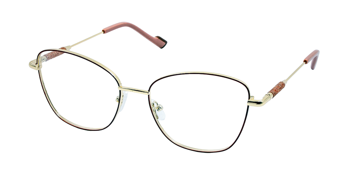Full Rim Cat Eye Classic Eyeglasses with Sparkling Temple