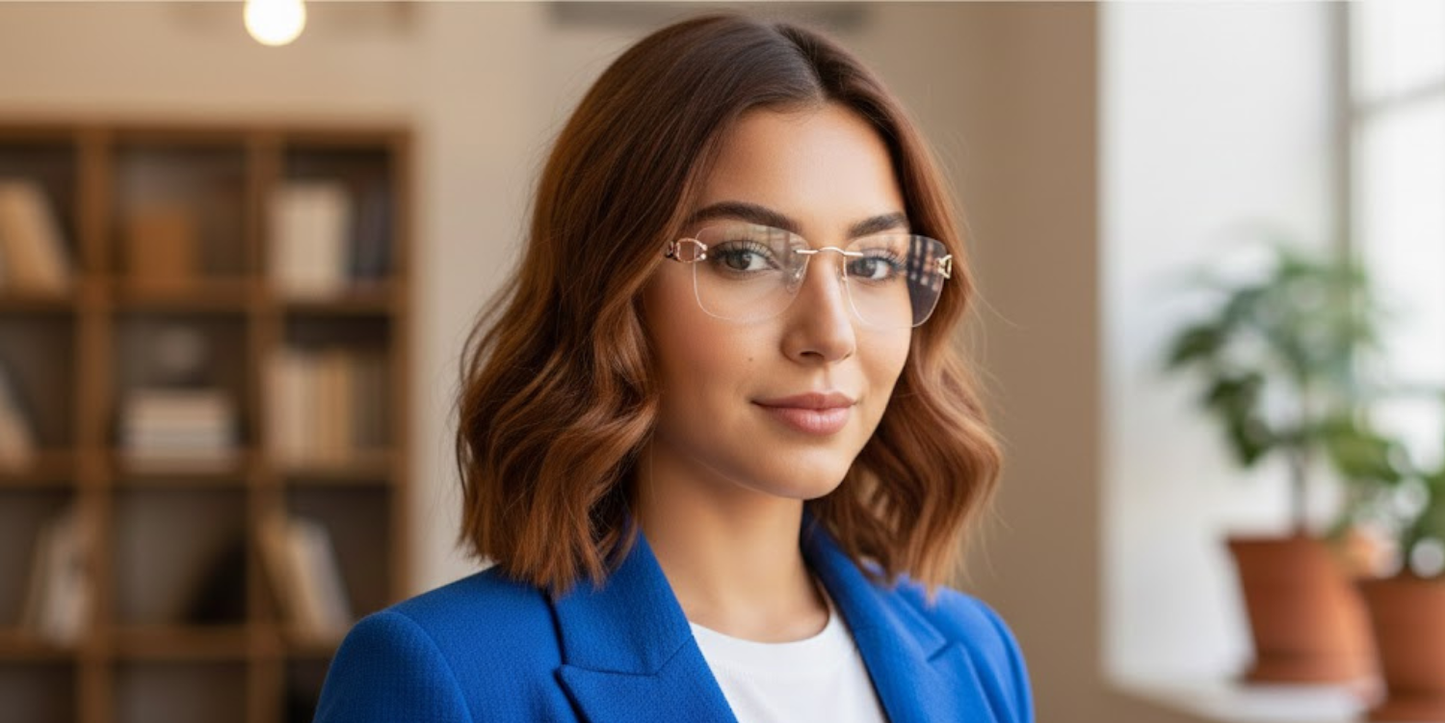 Rimless Cat Eye Premium Eyeglasses