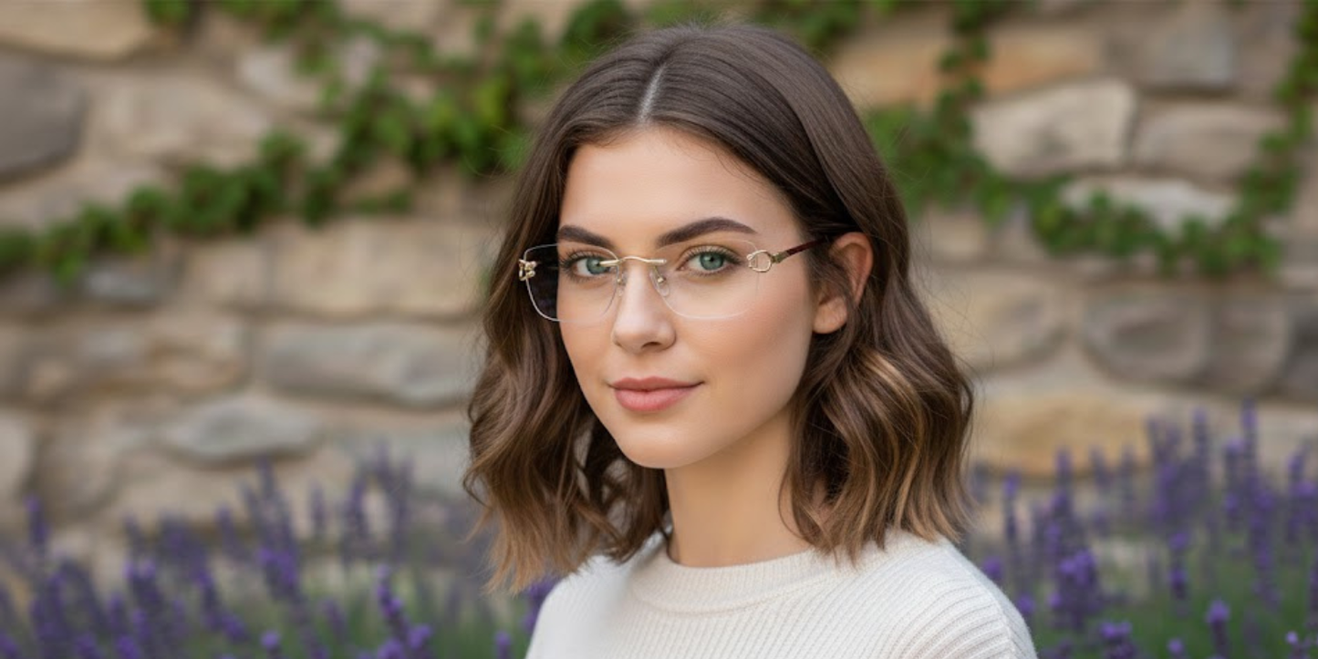 Rimless Cat Eye Premium Eyeglasses