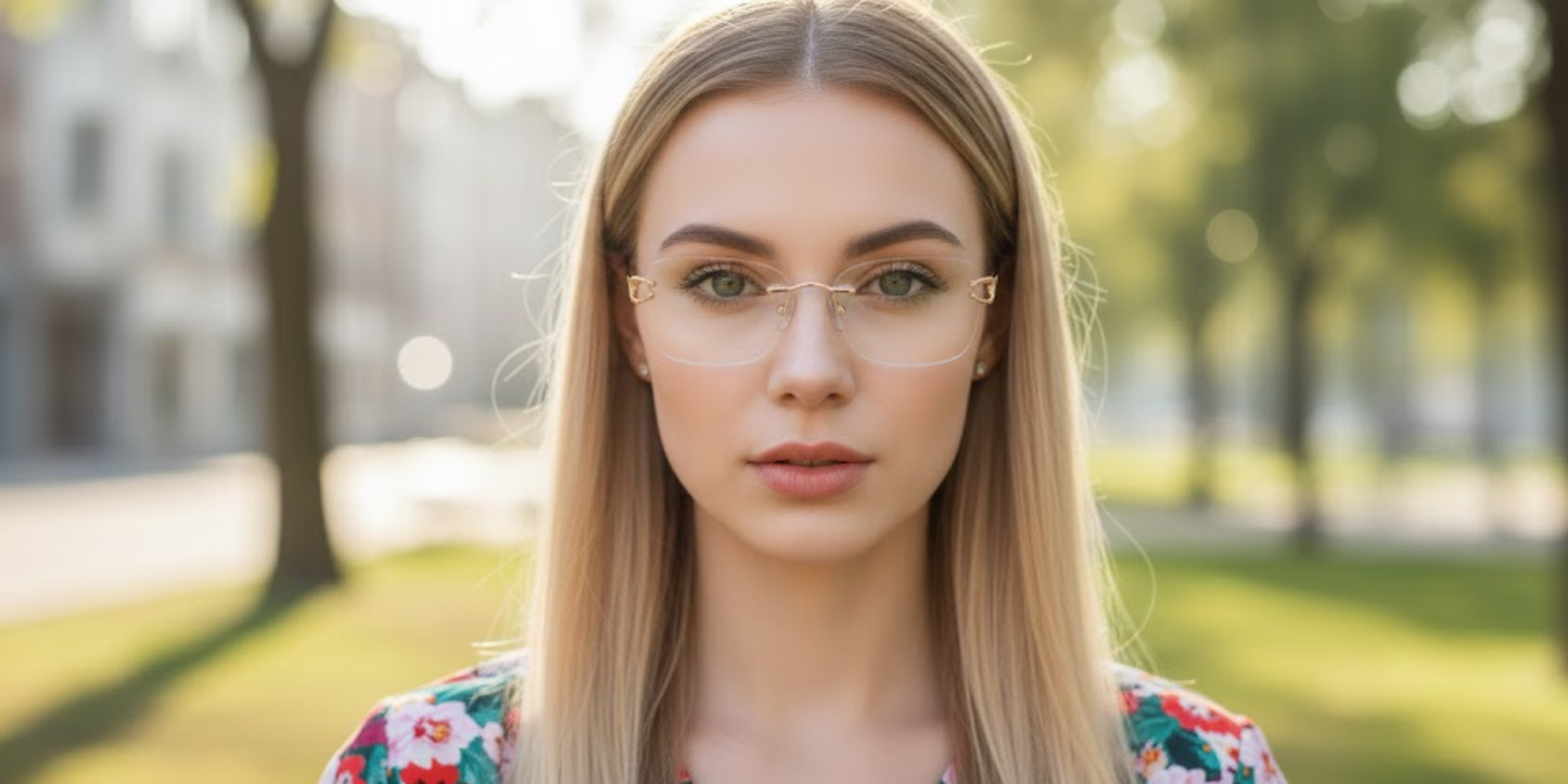 Rimless Cat Eye Premium Eyeglasses