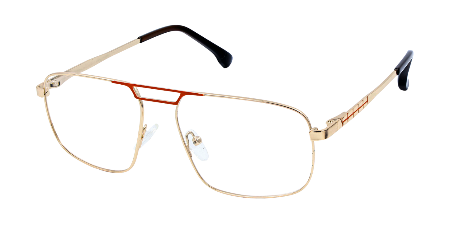 Full Rim Double Bridge Rectangle Classic Eyeglasses