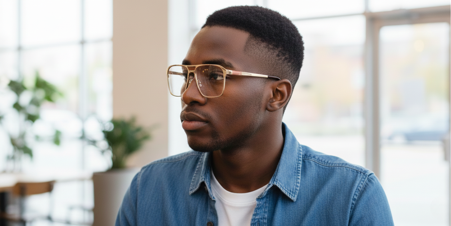 Full Rim Double Bridge Rectangle Classic Eyeglasses
