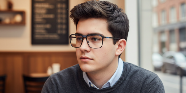 Full Rim Double Bridge Rectangle Classic Eyeglasses