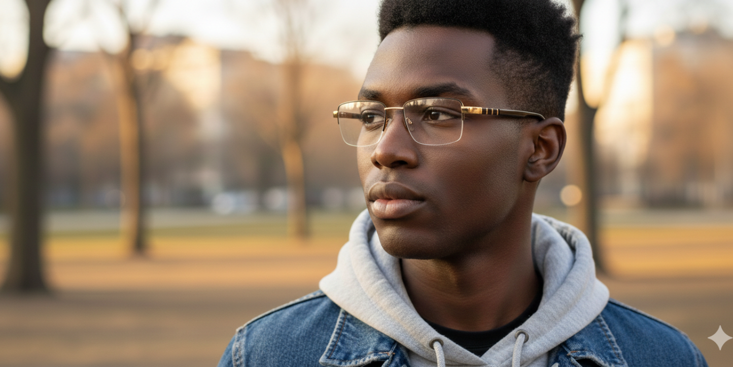 Half Rim Rectangle Classic Eyeglasses