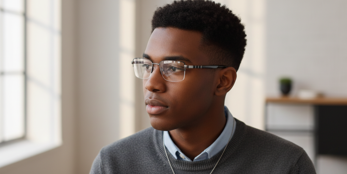 Half Rim Rectangle Classic Eyeglasses