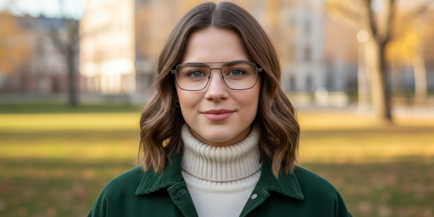 Full Rim Double Bridge Rectangle Classic Eyeglasses