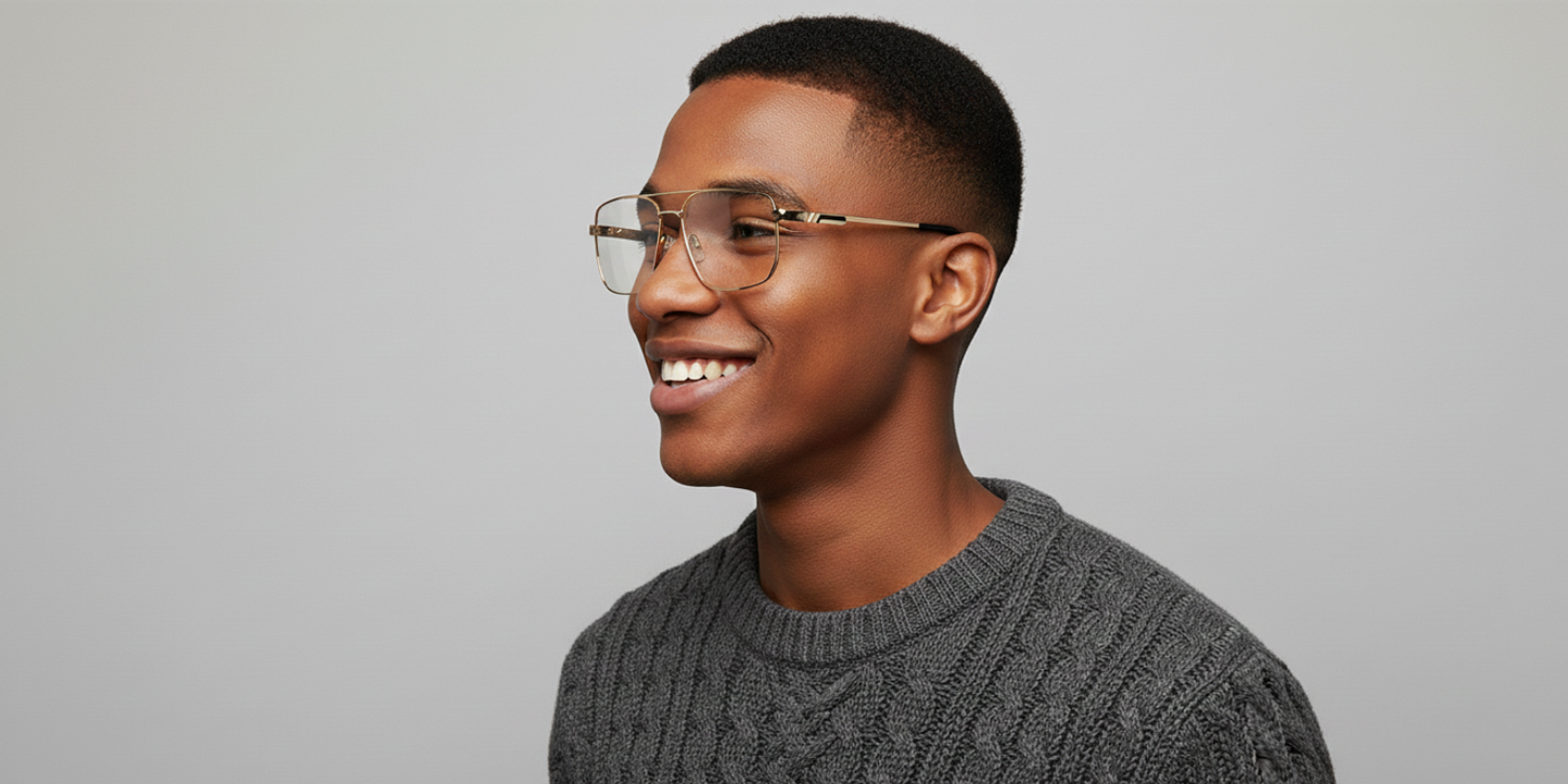 Full Rim Double Bridge Rectangle Classic Eyeglasses