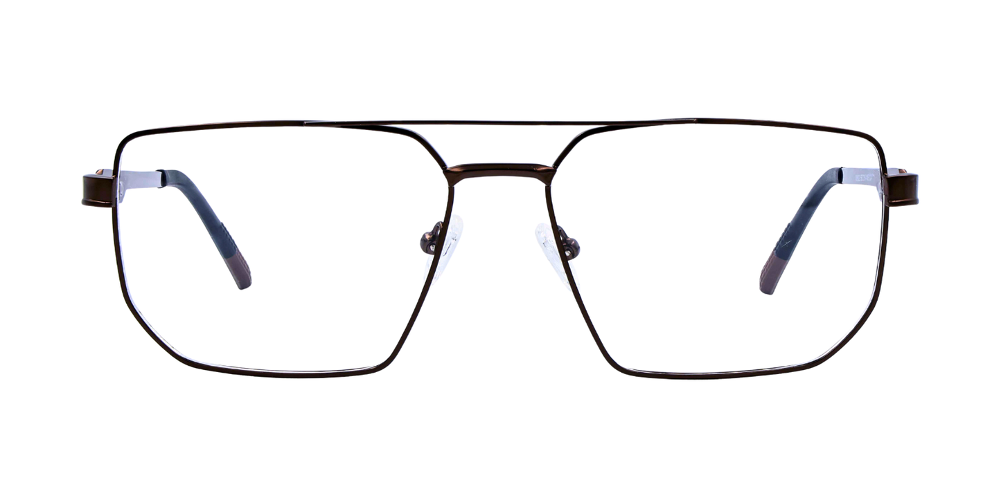 Full Rim Double Bridge Rectangle Classic Eyeglasses