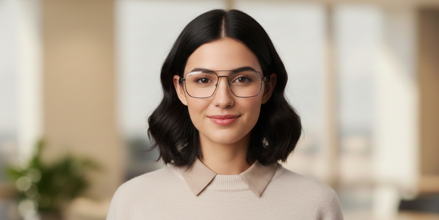 Full Rim Double Bridge Rectangle Classic Eyeglasses