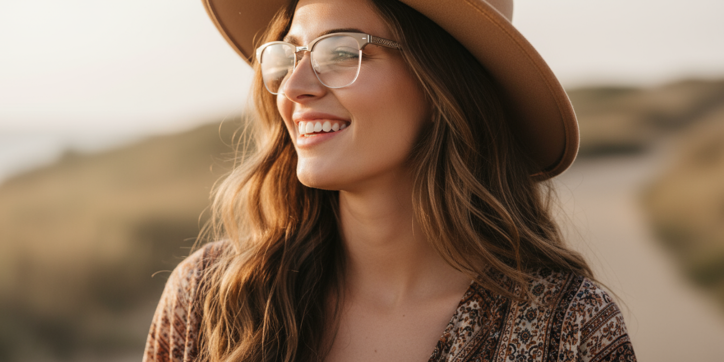 Half Rim Round Classic Eyeglasses