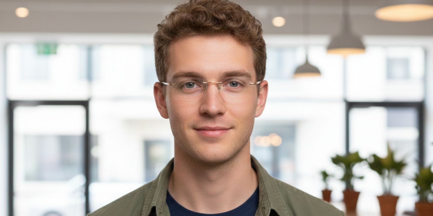 Rimless Rectangle Premium Eyeglasses