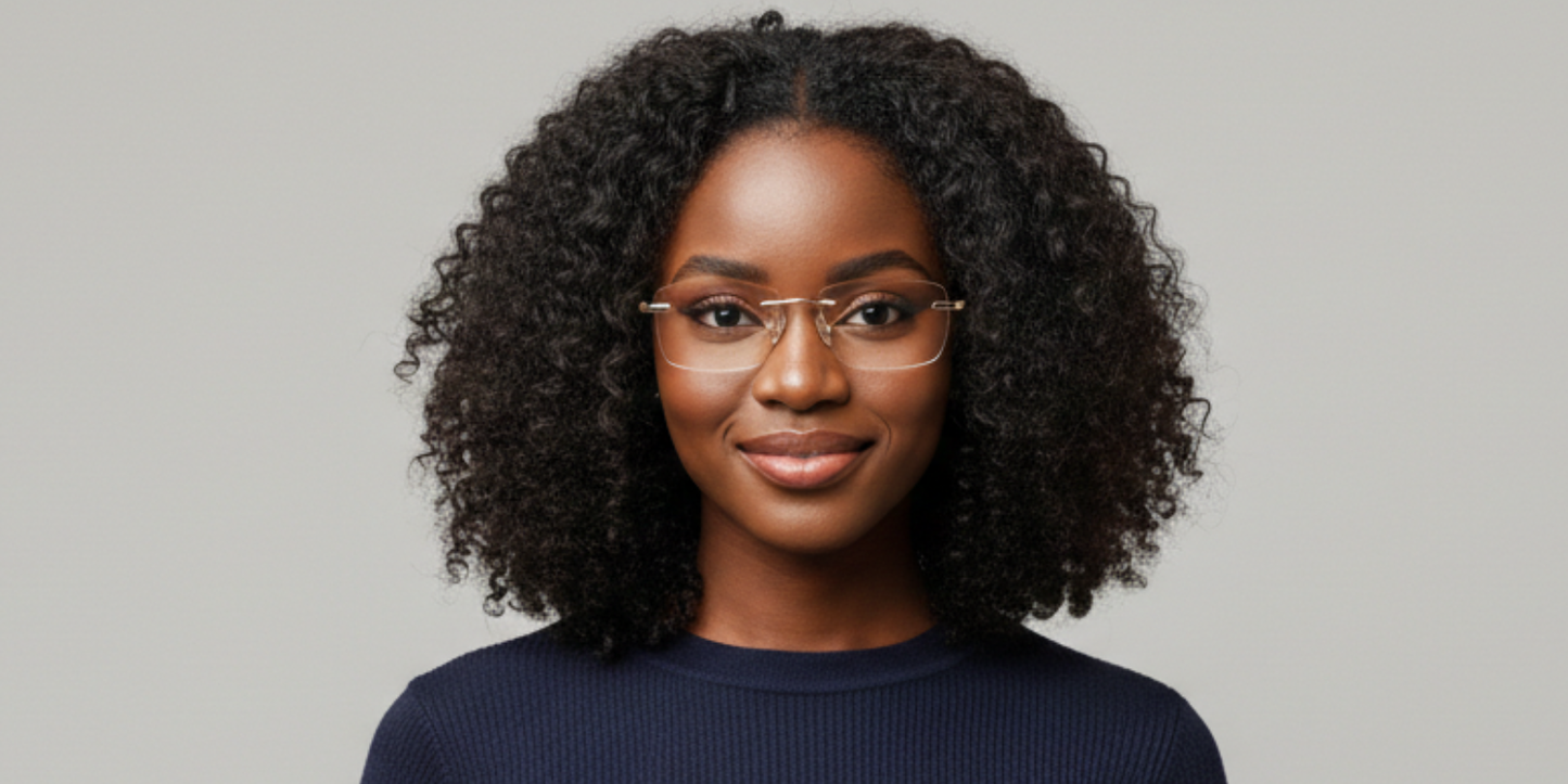 Rimless Rectangle Premium Eyeglasses