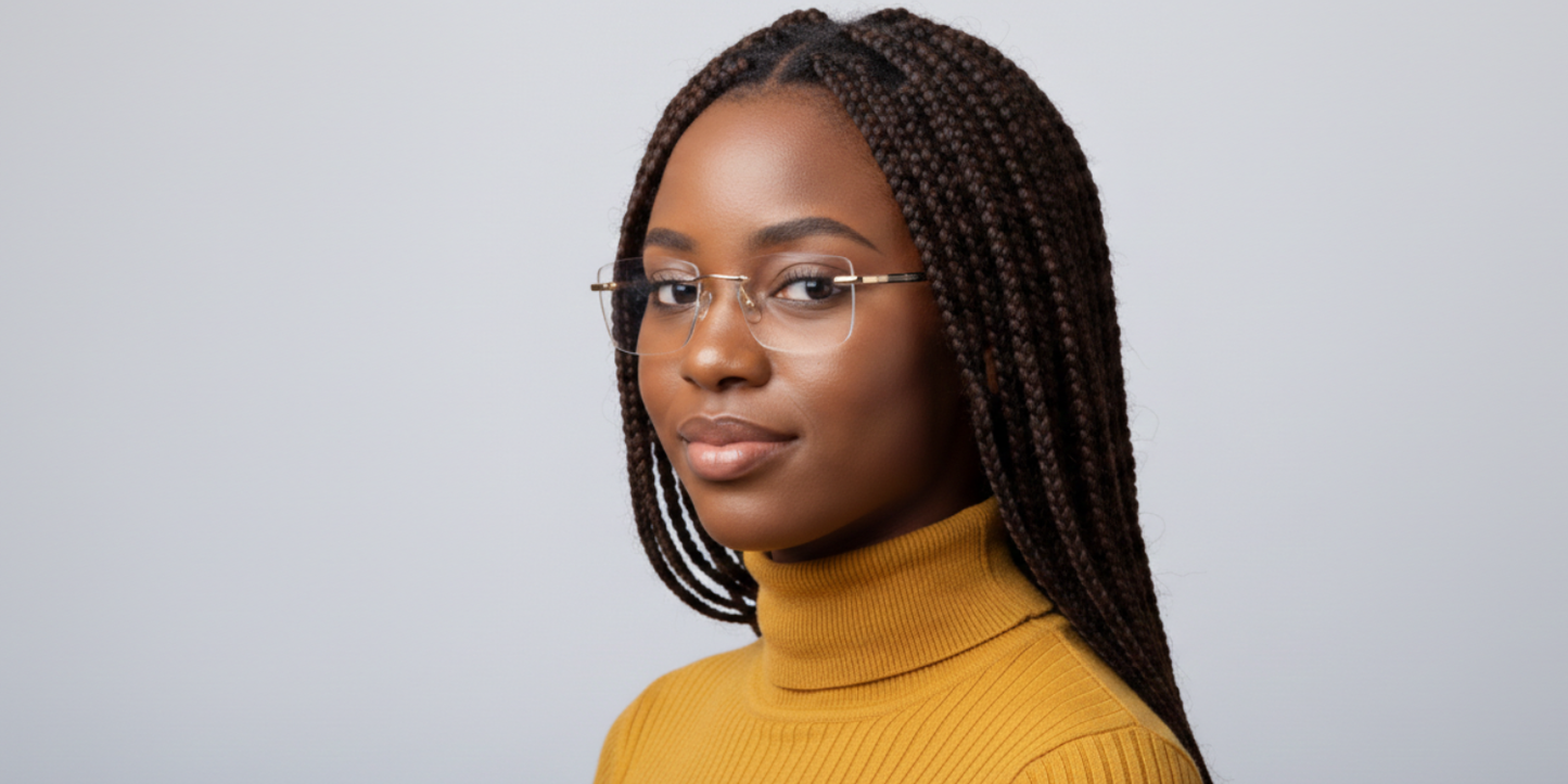 Rimless Rectangle Premium Eyeglasses