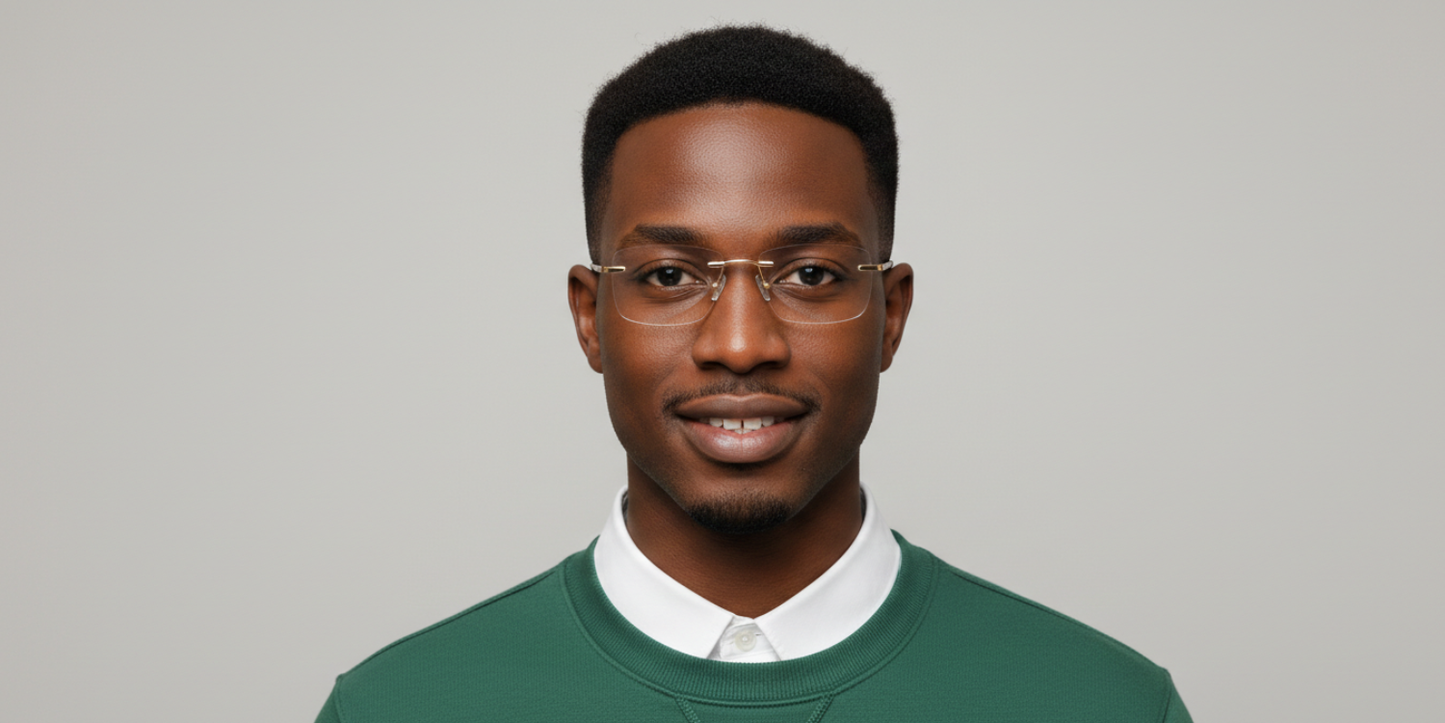 Rimless Rectangle Premium Eyeglasses