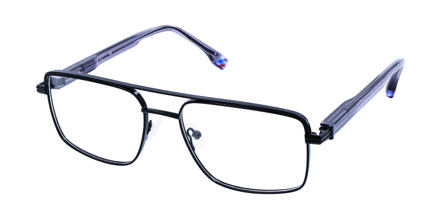Full Rim Double Bridge Rectangle Classic Eyeglasses