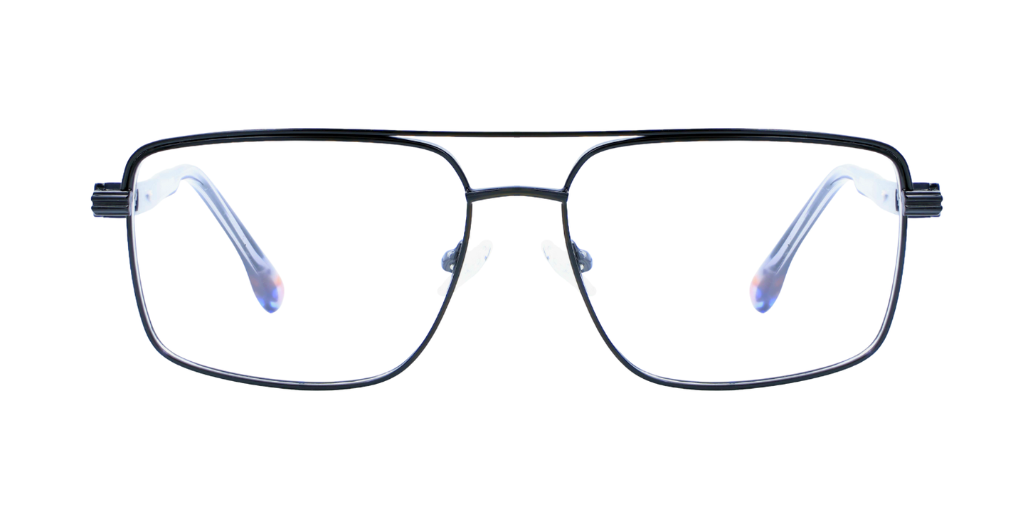 Full Rim Double Bridge Rectangle Classic Eyeglasses