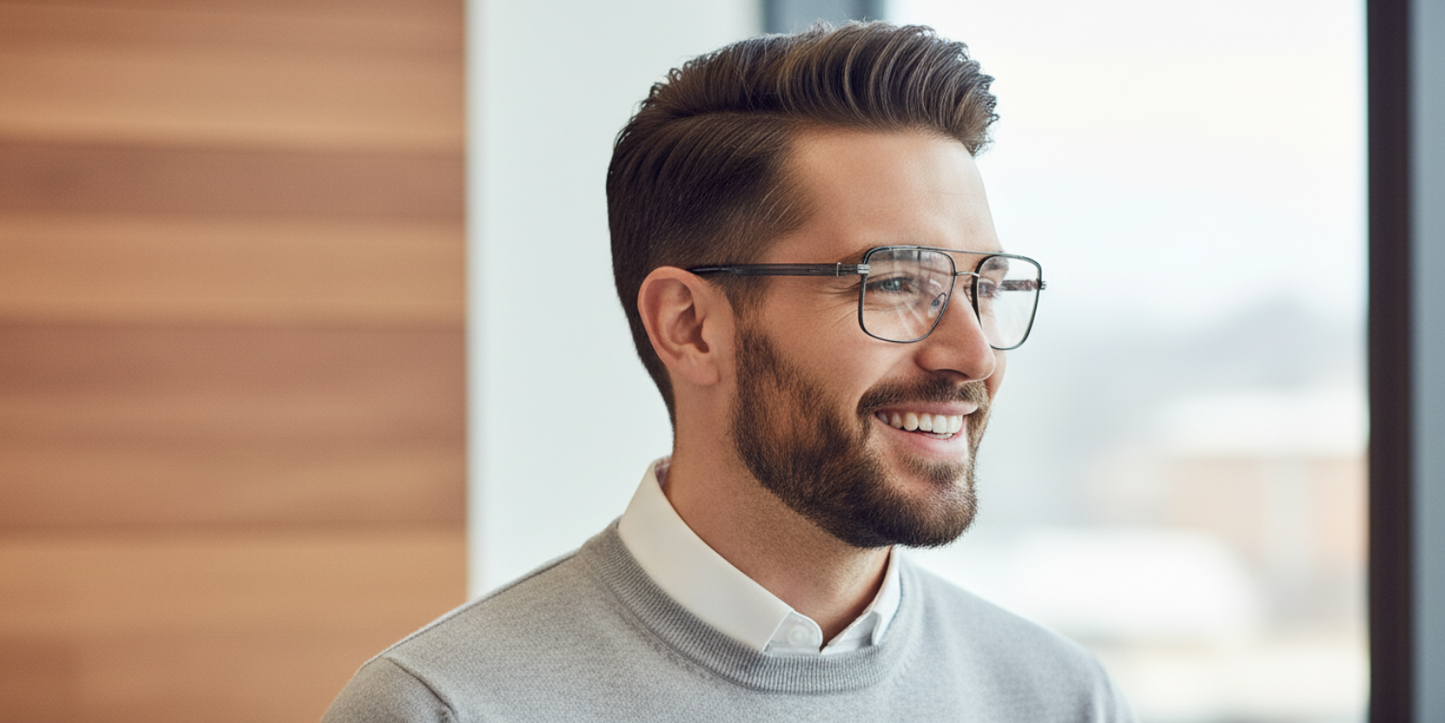 Full Rim Double Bridge Rectangle Classic Eyeglasses