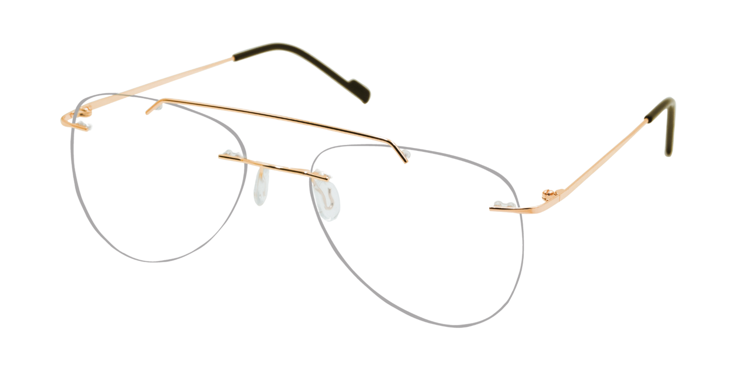 Rimless Aviator Classic Eyeglasses