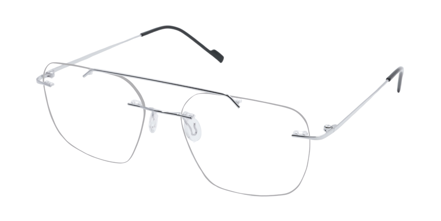 Rimless Rectangle Classic Eyeglasses