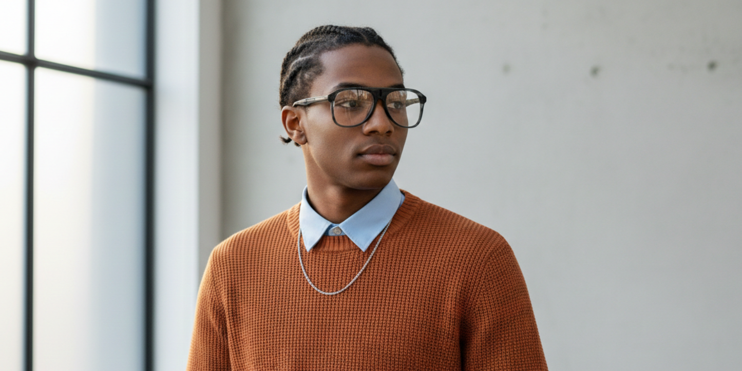 Full Rim Double Bridge Aviator Classic Eyeglasses